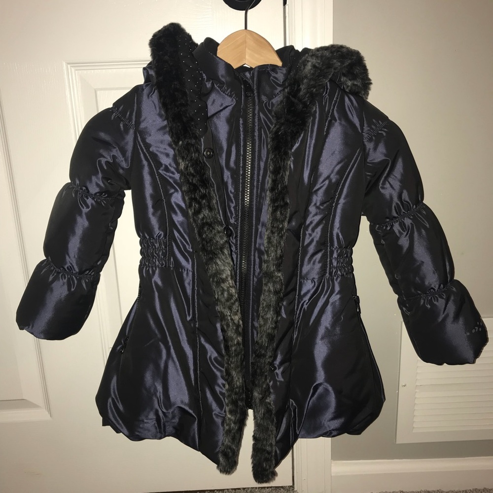 Gorgeous Navy with Fur Catimini Coat - NWT 5T